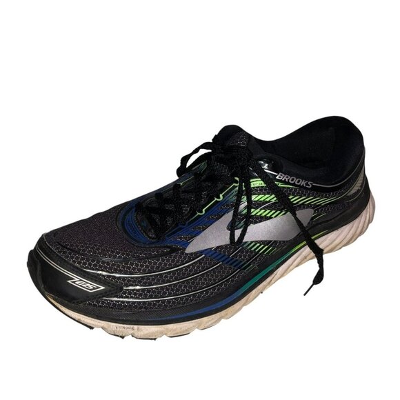 Brooks Mens Size 12.5 Black Blue Green Glycerin 15 Running Sneakers Shoes main image 4